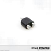 Accoppiatore 2x RCA a 3.5mm mini Jack, f/m